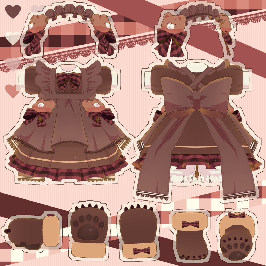 着せ替えデータ「テディベアエプロンドレス」