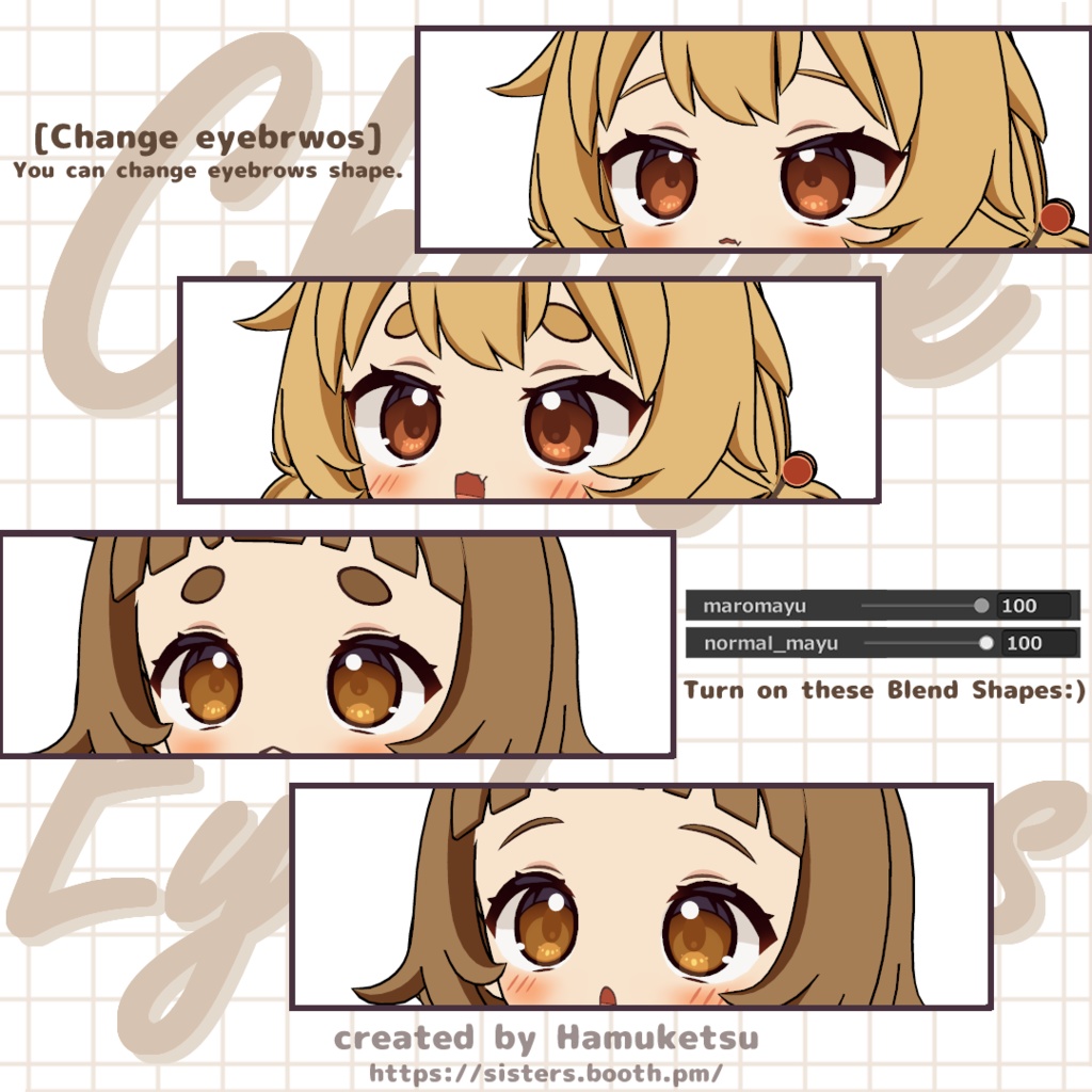 オリジナル3Dモデル「ぽんとちゅね pon&chune」 #chibi_kemo