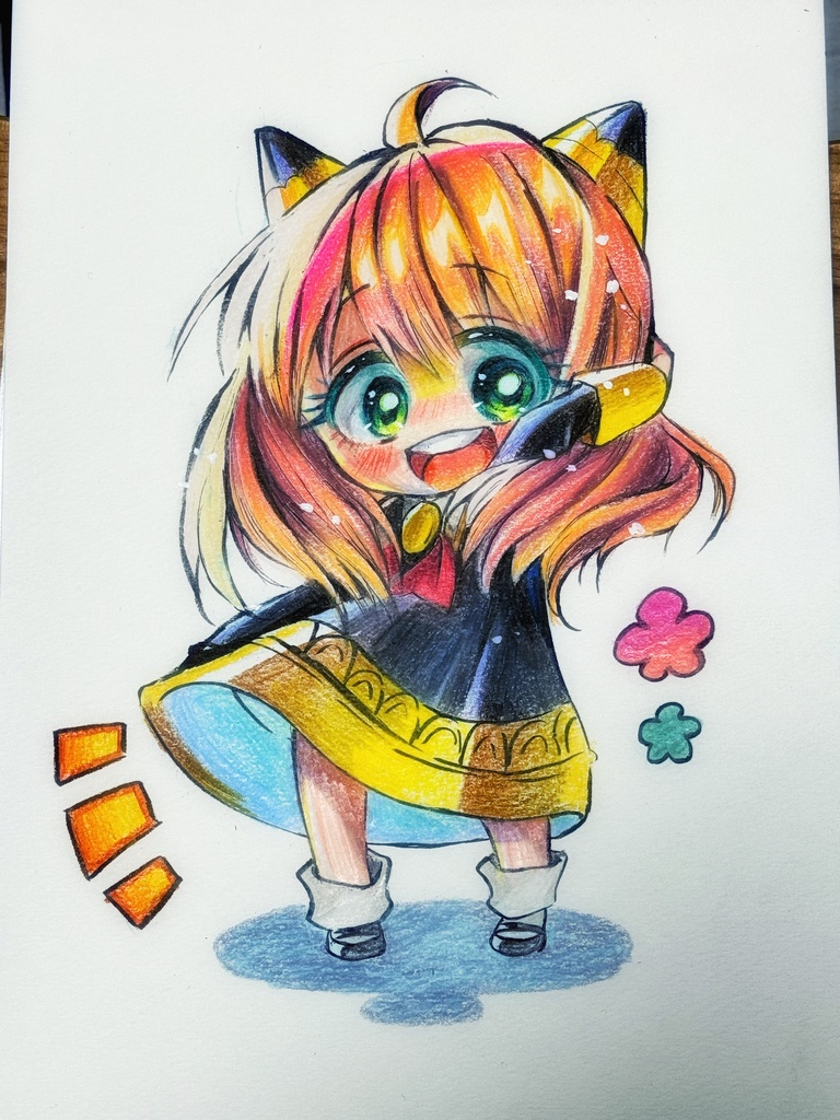 アーニャちゃん色鉛筆ドローイング - 深夜アニキshop - BOOTH