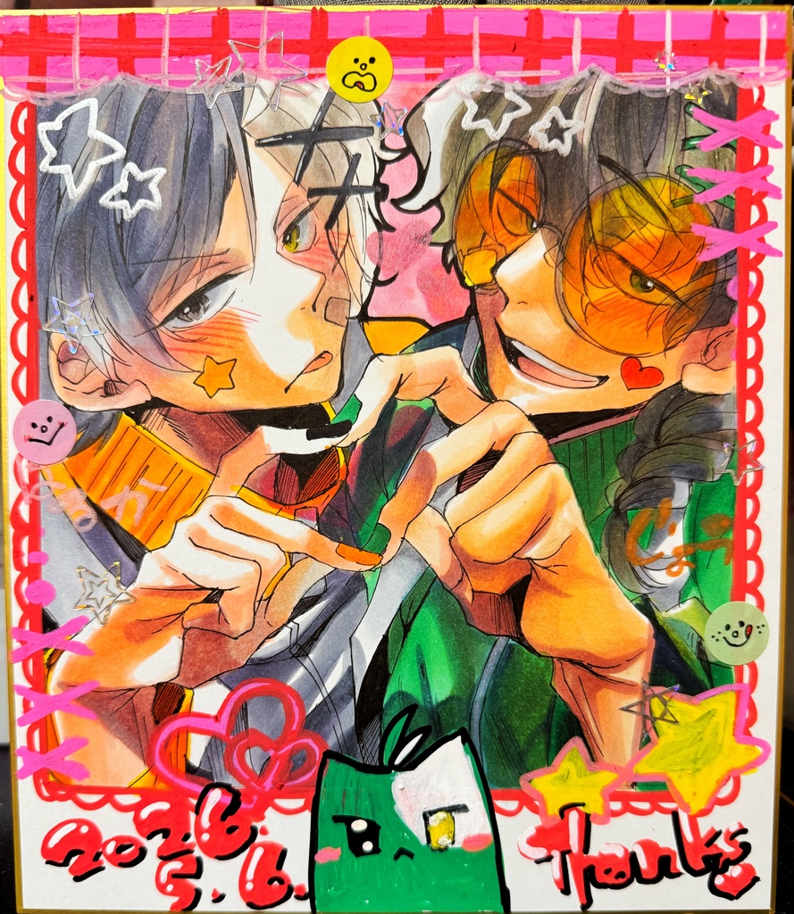 5/6 スパコミ持ち帰り分イラスト色紙原画