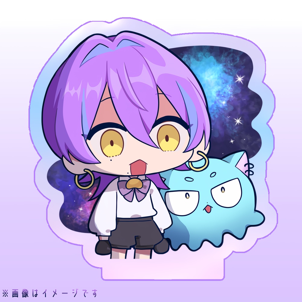 【受注】海賀ユリ✧1周年＆HBD✧アクリルブロック✧宇宙猫