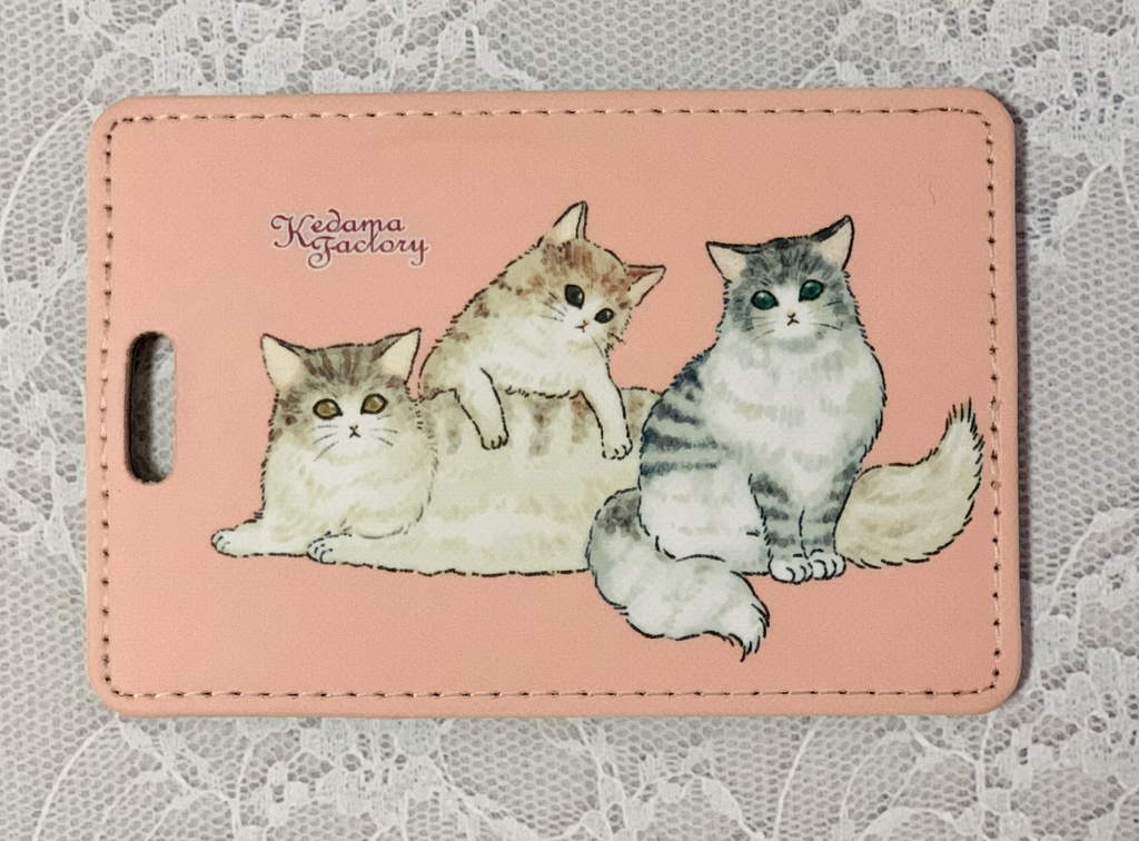 ふわふわの猫ちゃん パスケース