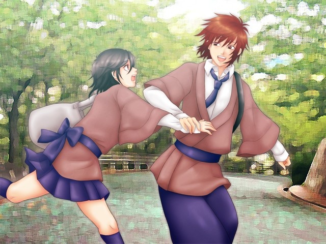 西花子山高校にて