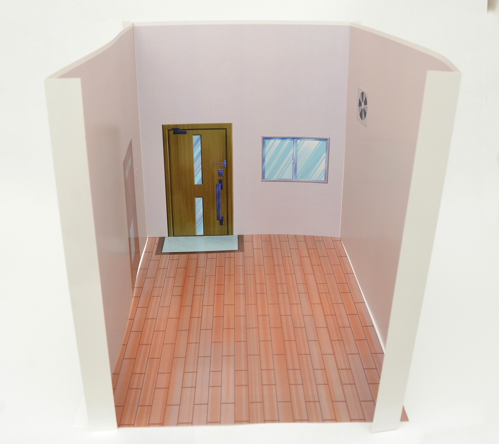 《サマーセール》ワンルーム-昼間- 1/12フィギュア用背景 初期型PLAYSURUHEYA