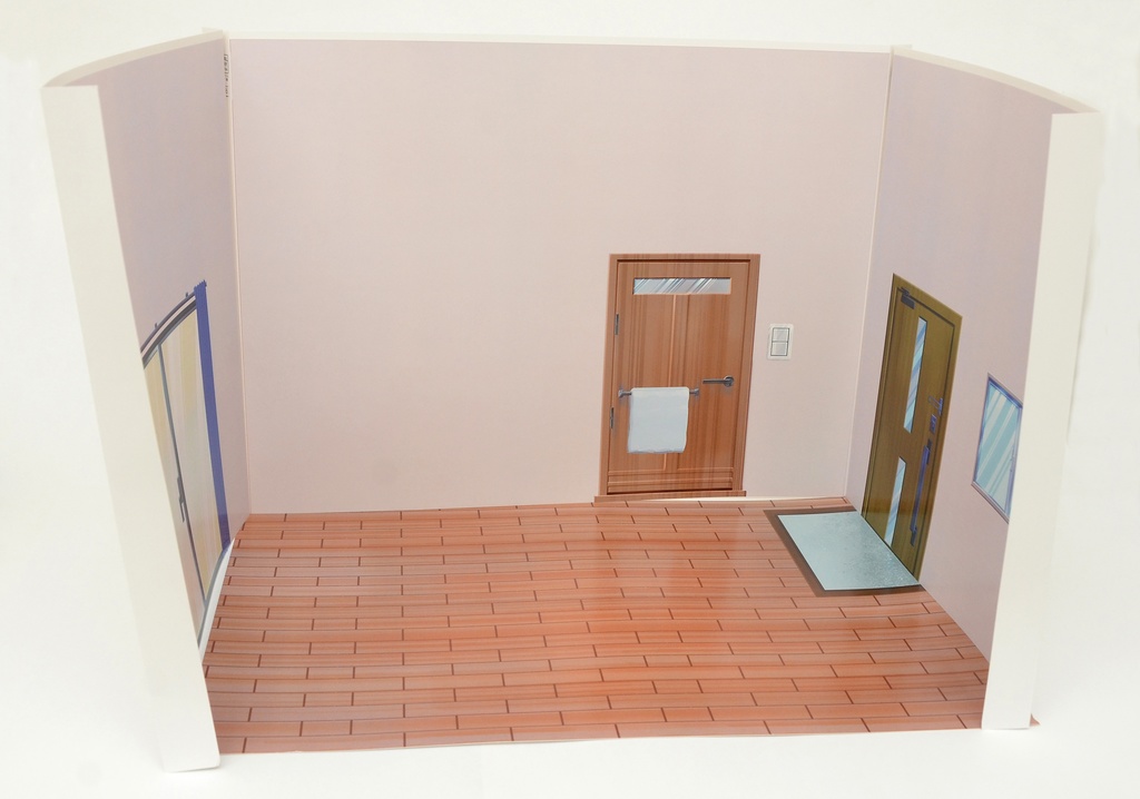 《サマーセール》ワンルーム-昼間- 1/12フィギュア用背景 初期型PLAYSURUHEYA