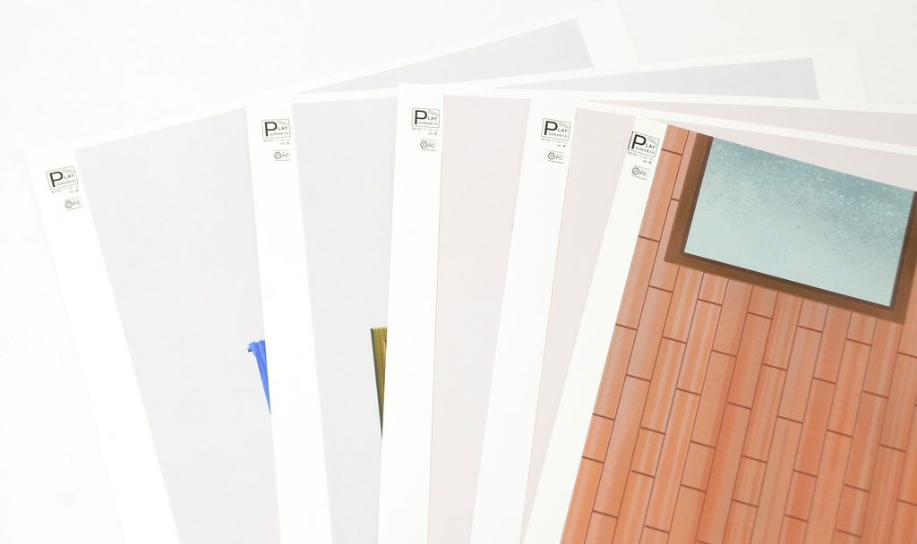 《サマーセール》ワンルーム-昼間- 1/12フィギュア用背景 初期型PLAYSURUHEYA