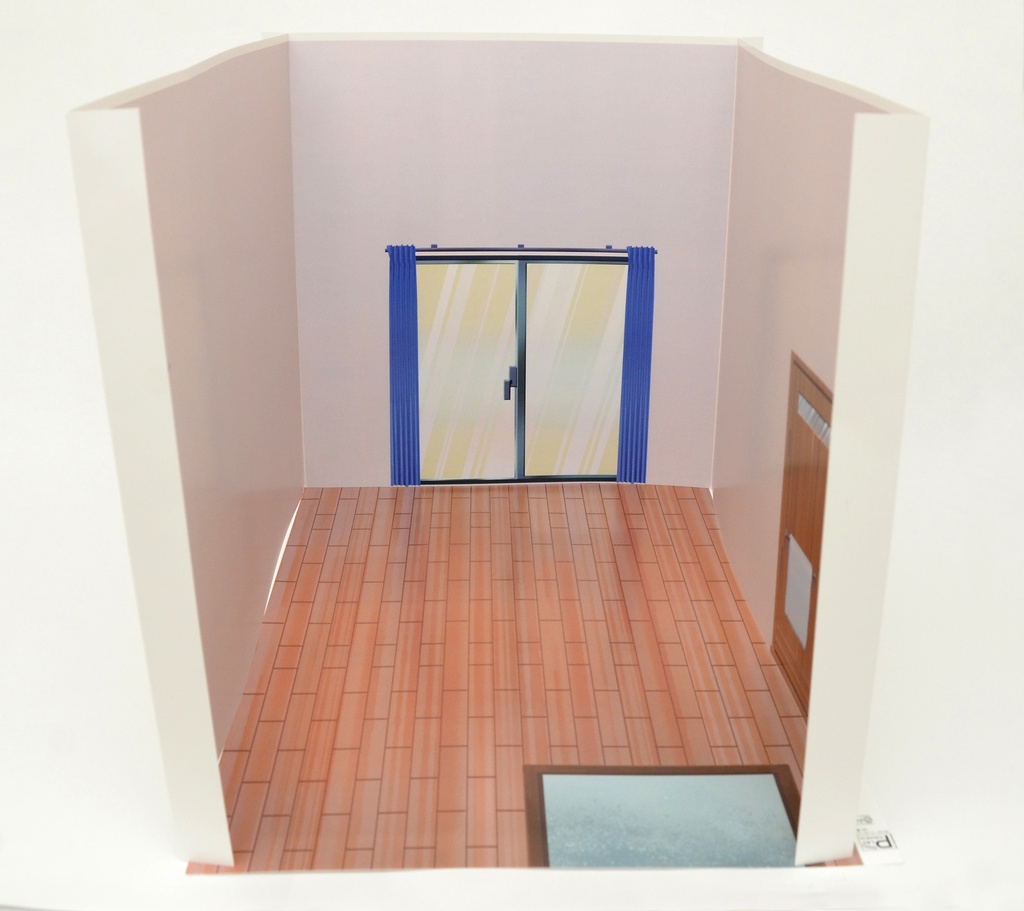 《サマーセール》ワンルーム-昼間- 1/12フィギュア用背景 初期型PLAYSURUHEYA