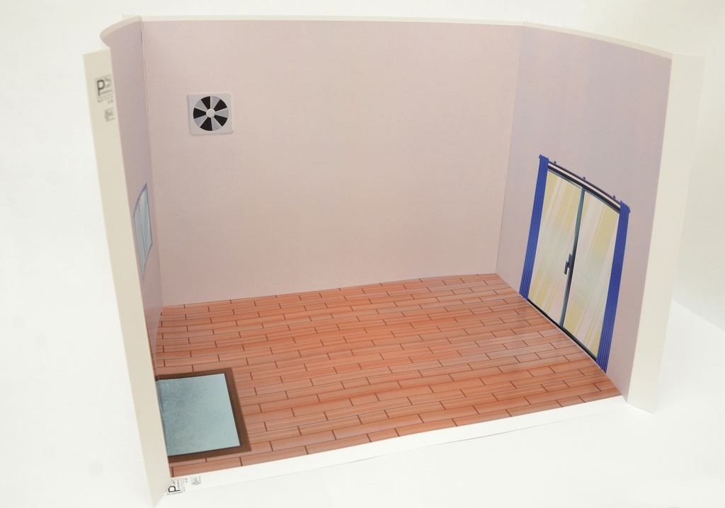 《サマーセール》ワンルーム-昼間- 1/12フィギュア用背景 初期型PLAYSURUHEYA