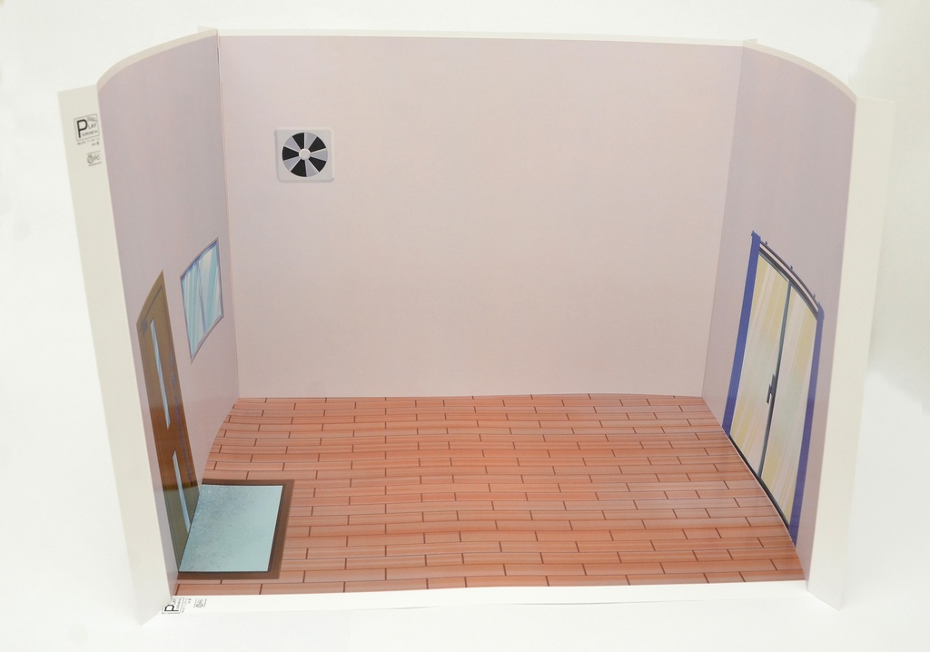 《サマーセール》ワンルーム-昼間- 1/12フィギュア用背景 初期型PLAYSURUHEYA