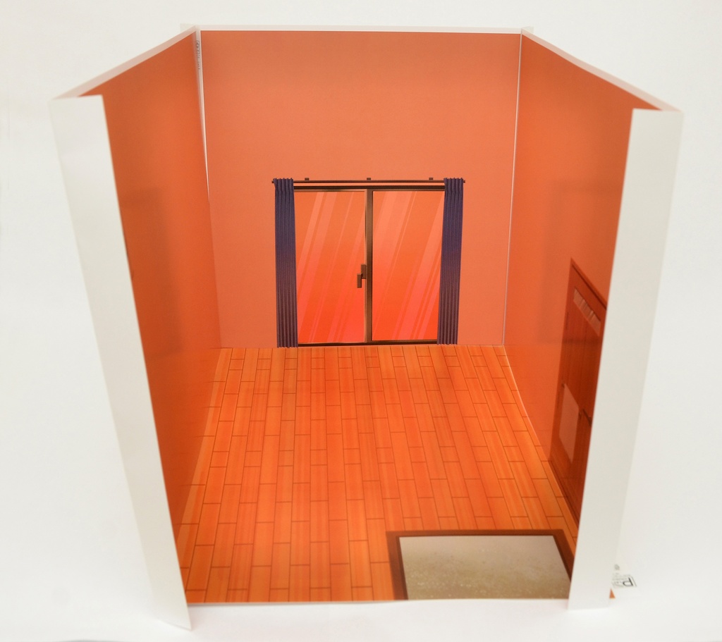 《サマーセール》ワンルーム-夕方- 1/12フィギュア用背景 初期型PLAYSURUHEYA