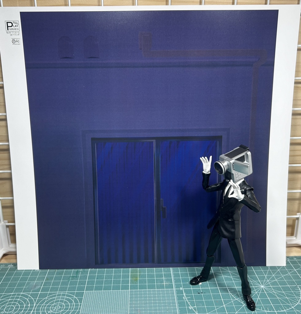 《サマーセール》ワンルーム-3種セット- 1/12フィギュア用背景 初期型PLAYSURUHEYA