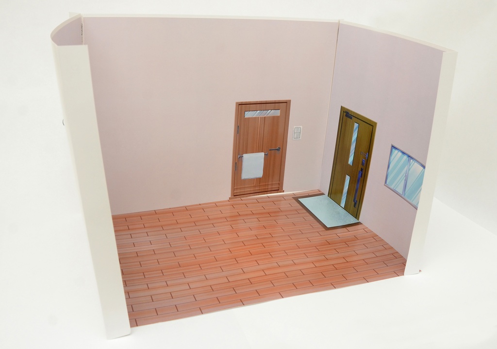 《サマーセール》ワンルーム-3種セット- 1/12フィギュア用背景 初期型PLAYSURUHEYA