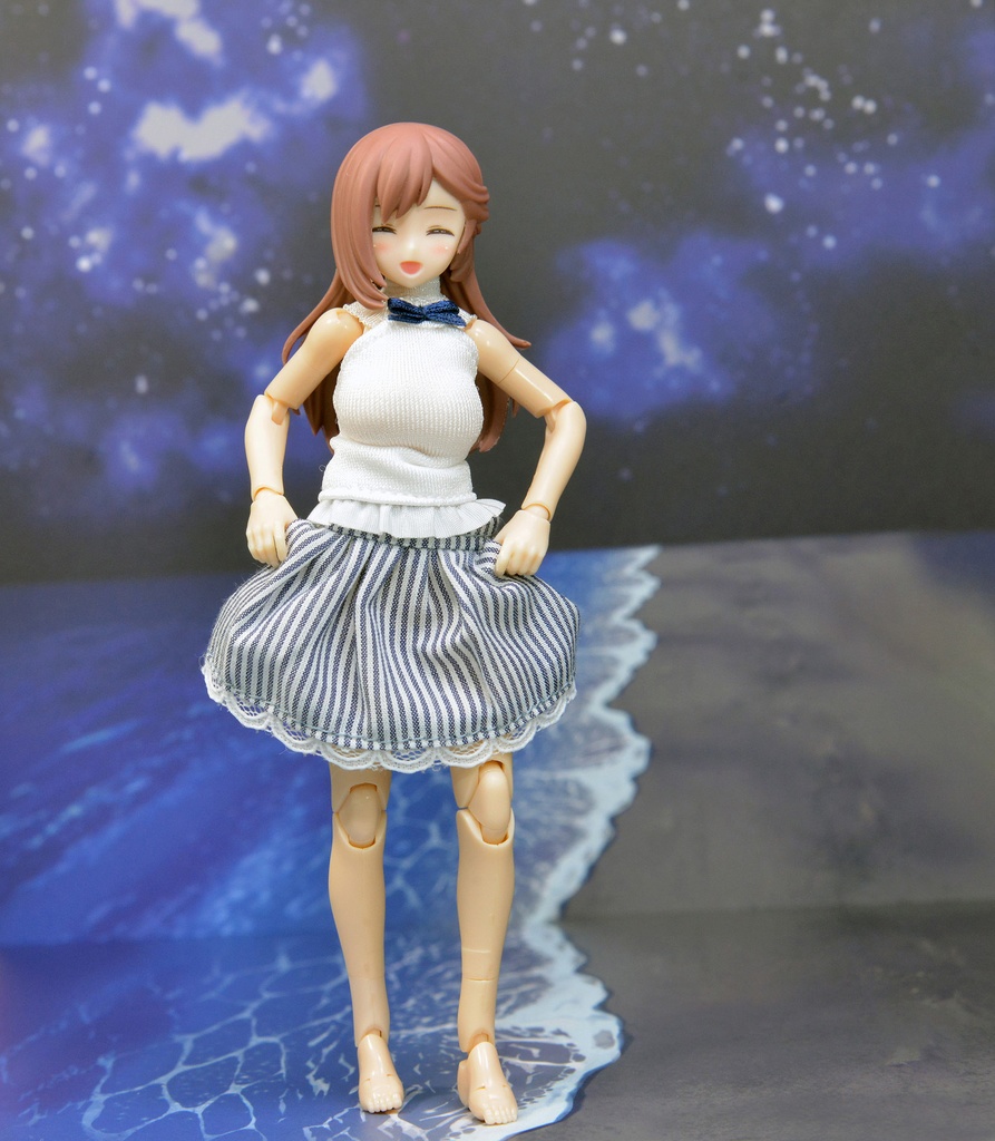 【波打際】紙製背景1/12フィギュア用・プレイスルヘヤーシリーズ