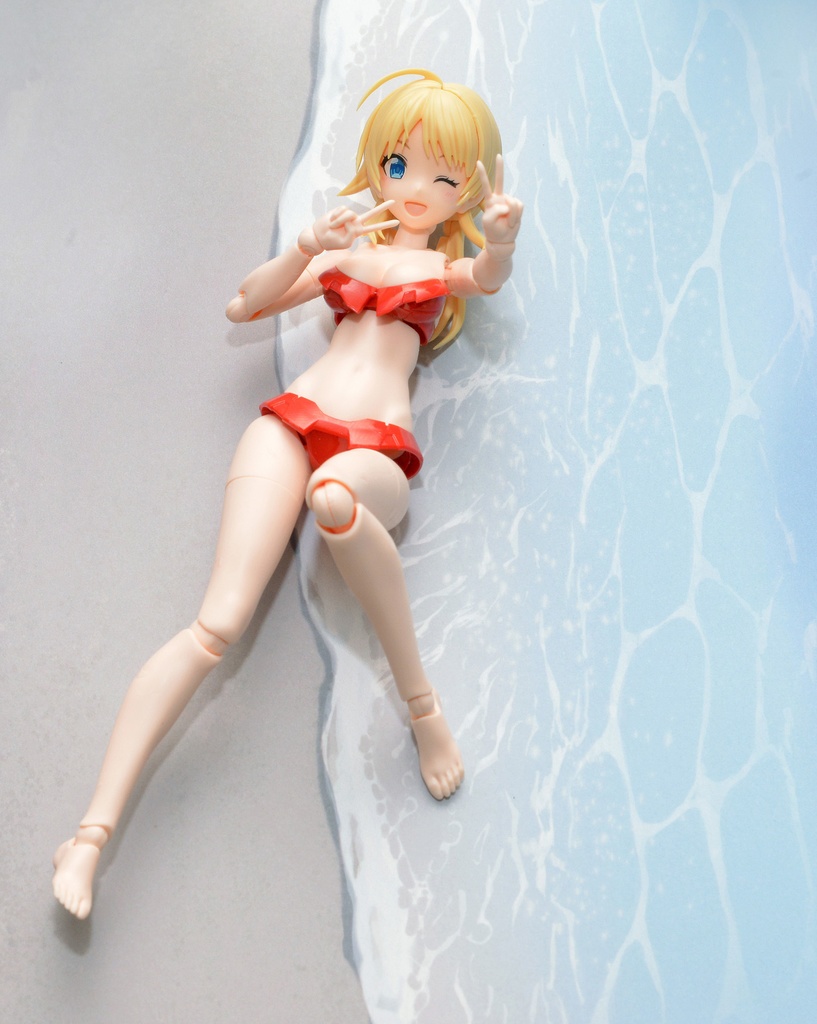 【波打際】紙製背景1/12フィギュア用・プレイスルヘヤーシリーズ