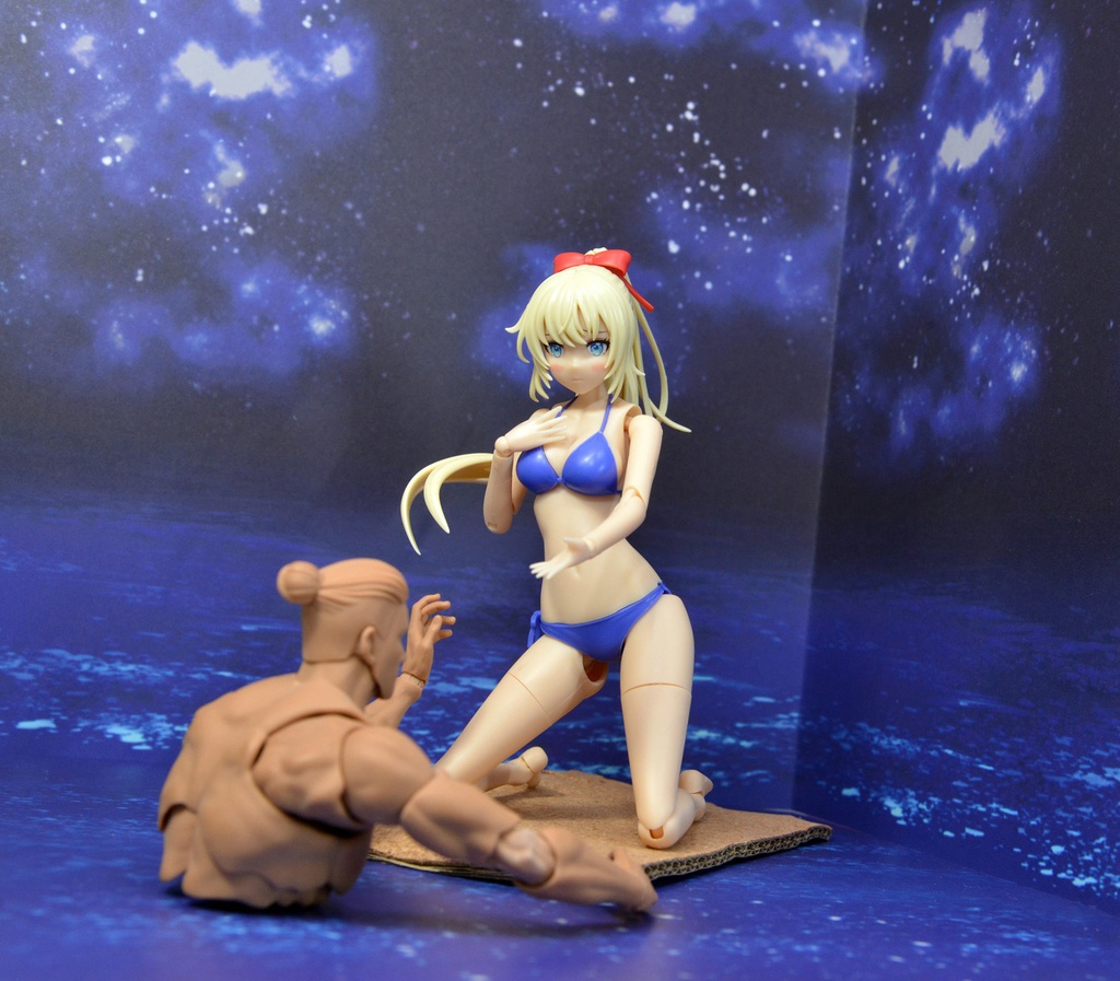 【海】紙製背景1/12フィギュア用・プレイスルヘヤーシリーズ