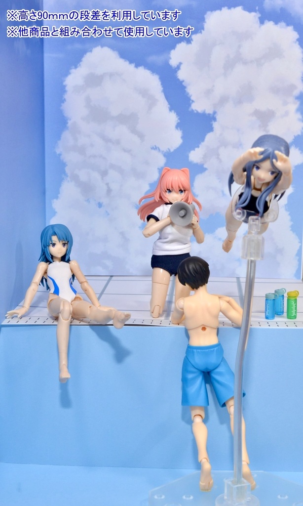 【プール】紙製背景1/12フィギュア用・プレイスルヘヤーシリーズ
