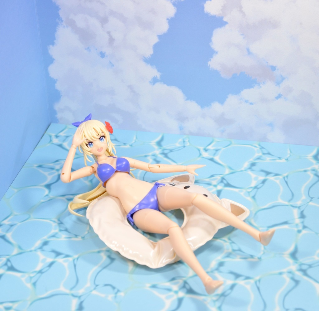 【プール】紙製背景1/12フィギュア用・プレイスルヘヤーシリーズ