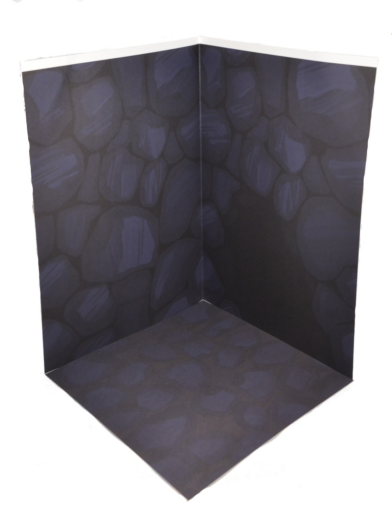 【洞窟】紙製背景1/12フィギュア用・プレイスルヘヤーシリーズ