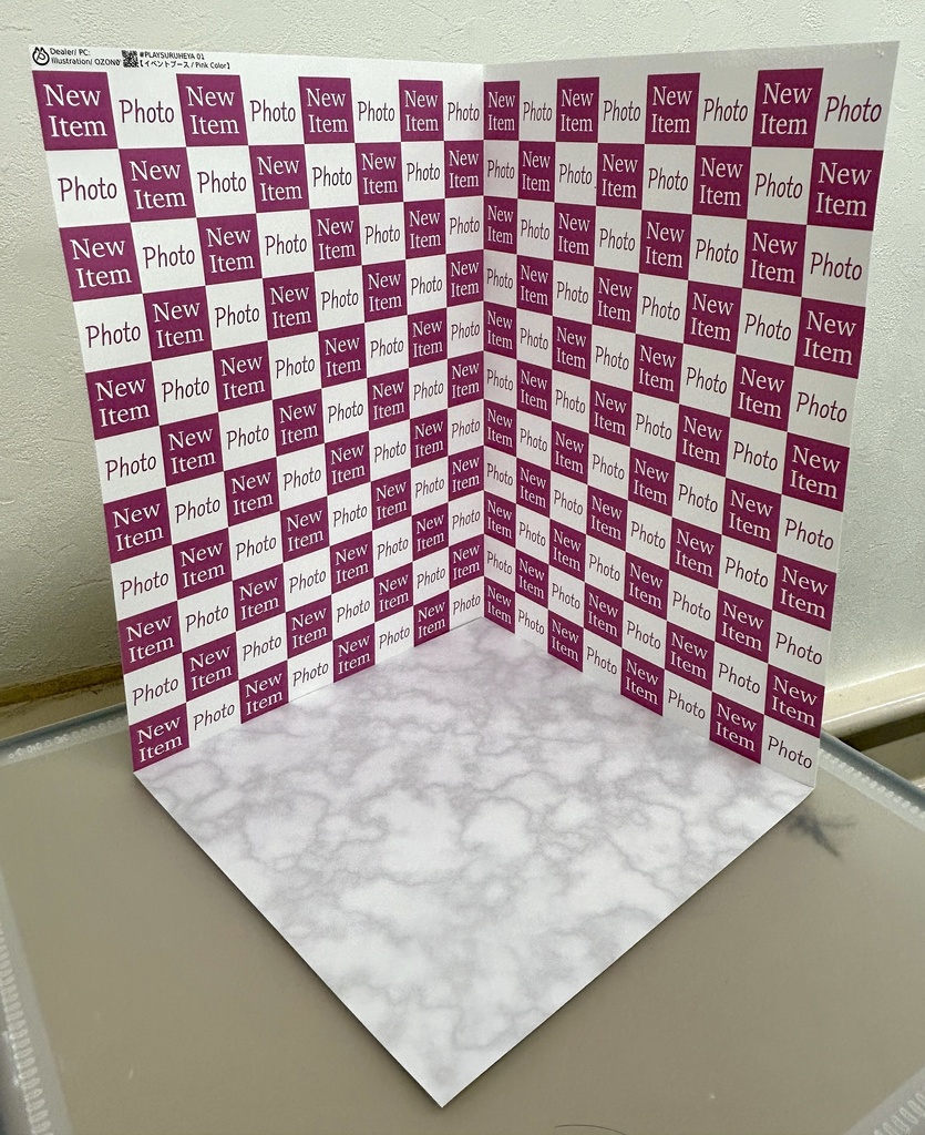 【イベントブース】紙製背景1/12フィギュア用・プレイスルヘヤーシリーズ