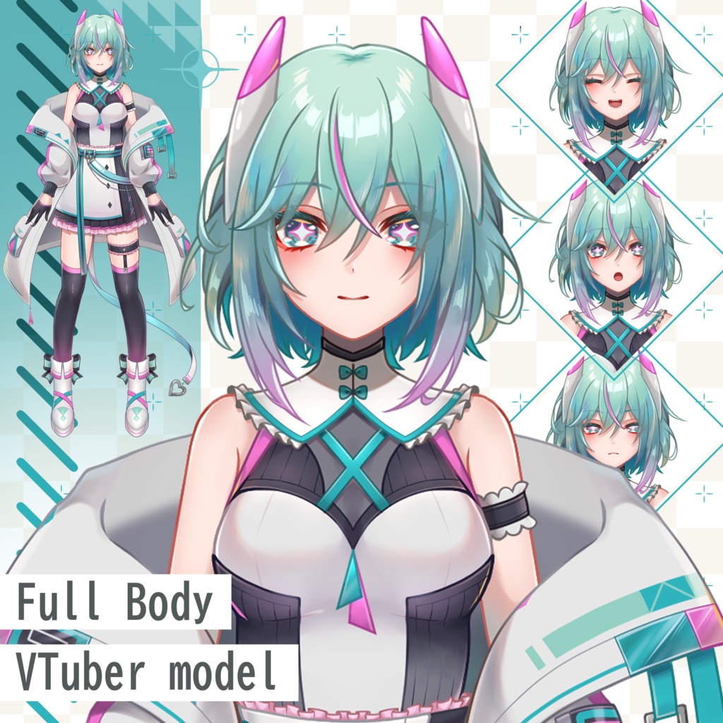 近未来少女 CyberGirl Vtuber Model/Fully rigged and ready to use model