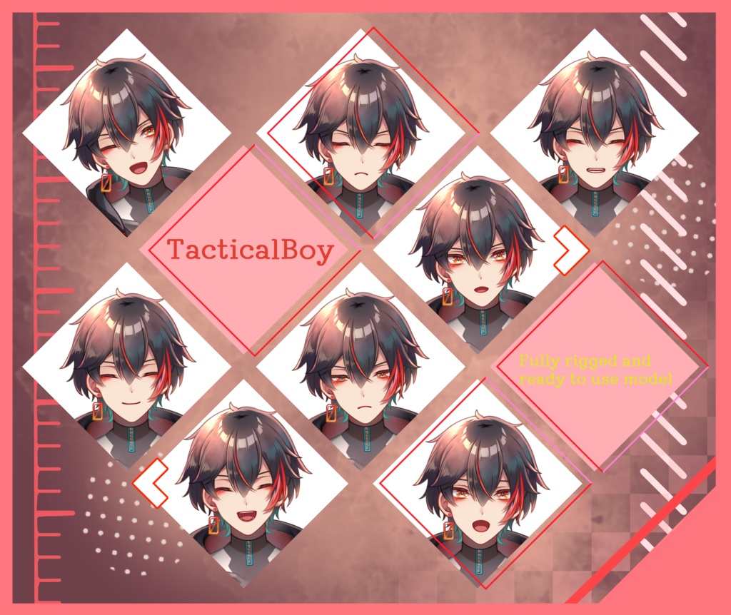 タクティカルな青年 TacticalBoy Vtuber Model/Fully rigged and ready to use model