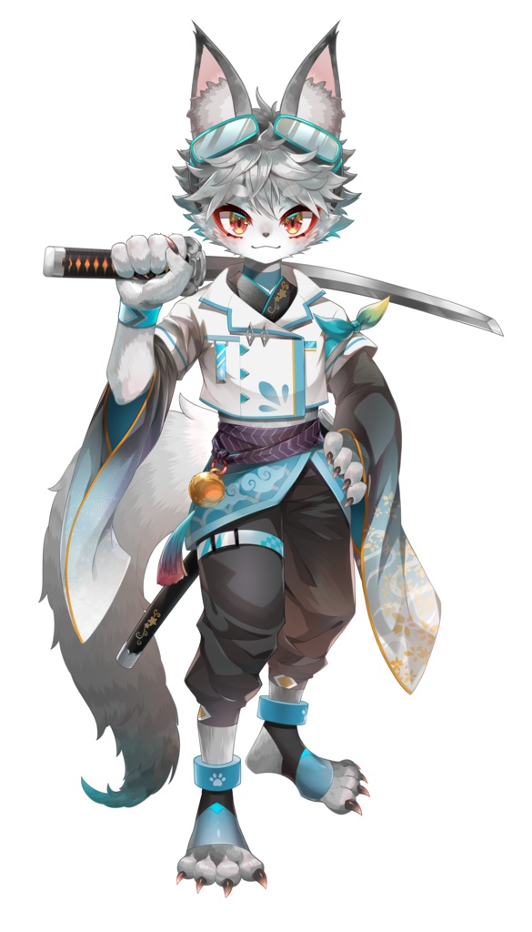 侍狐 SamuraiFox Vtuber Model/Fully rigged and ready to use model