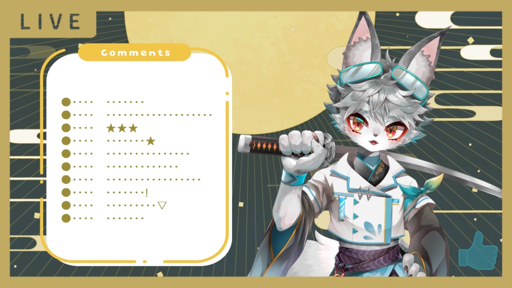 侍狐 SamuraiFox Vtuber Model/Fully rigged and ready to use model