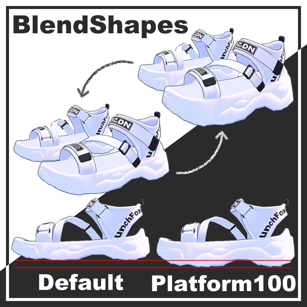 【カリン‐karin‐専用】スポーツサンダル【VRChat想定】