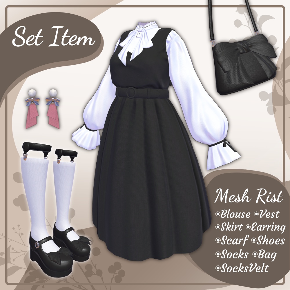 【10アバター対応】DaintyRibbon