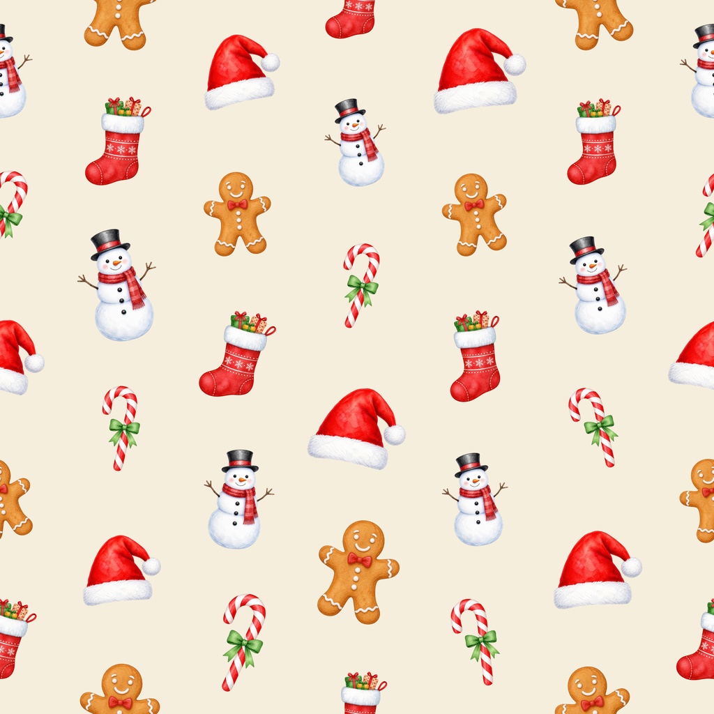 【クリスマス】デジタルペーパー 20枚セット(4柄×5色)|シームレス 2000×2000px