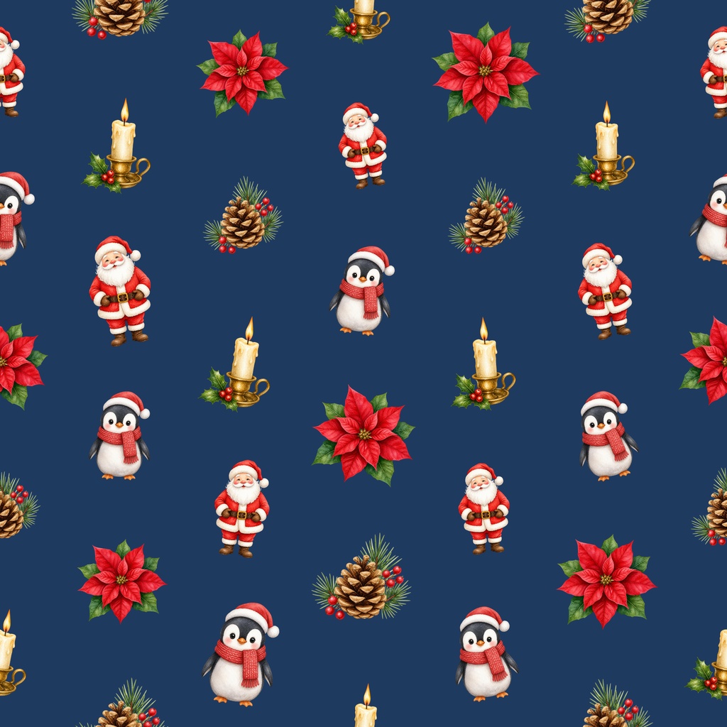【クリスマス】デジタルペーパー 20枚セット(4柄×5色)|シームレス 2000×2000px
