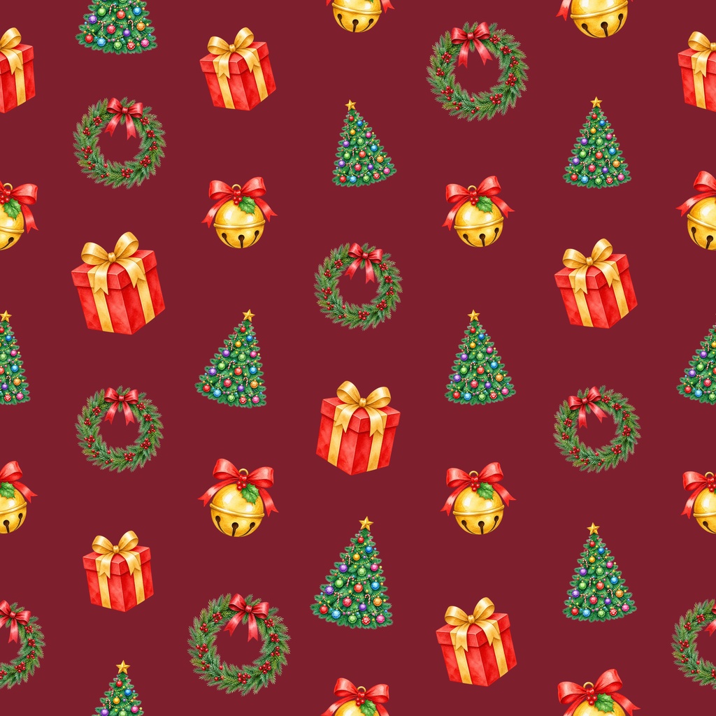 【クリスマス】デジタルペーパー 20枚セット(4柄×5色)|シームレス 2000×2000px