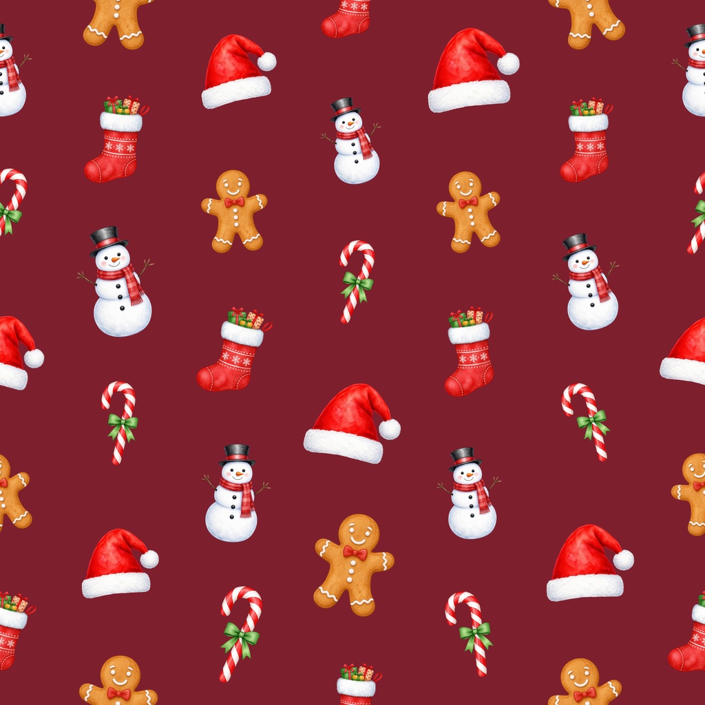 【クリスマス】デジタルペーパー 20枚セット(4柄×5色)|シームレス 2000×2000px