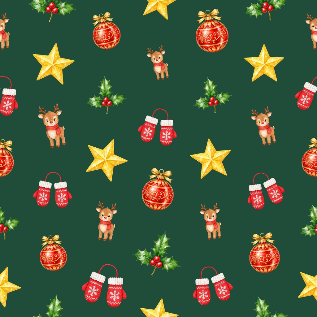 【クリスマス】デジタルペーパー 20枚セット(4柄×5色)|シームレス 2000×2000px