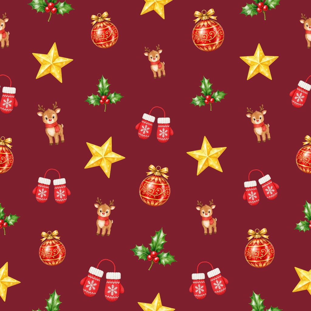 【クリスマス】デジタルペーパー 20枚セット(4柄×5色)|シームレス 2000×2000px