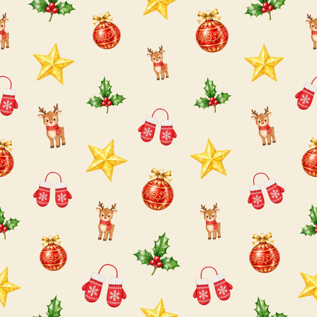 【クリスマス】デジタルペーパー 20枚セット(4柄×5色)|シームレス 2000×2000px