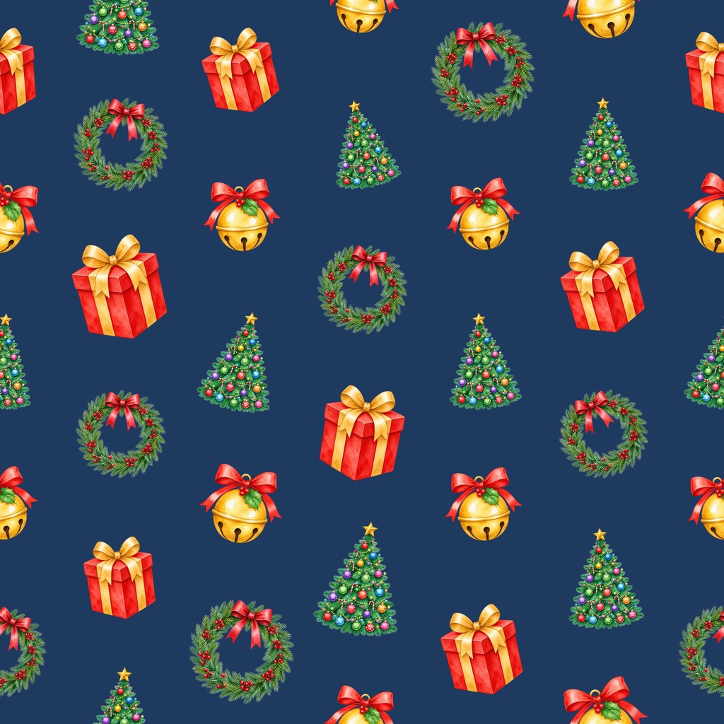 【クリスマス】デジタルペーパー 20枚セット(4柄×5色)|シームレス 2000×2000px