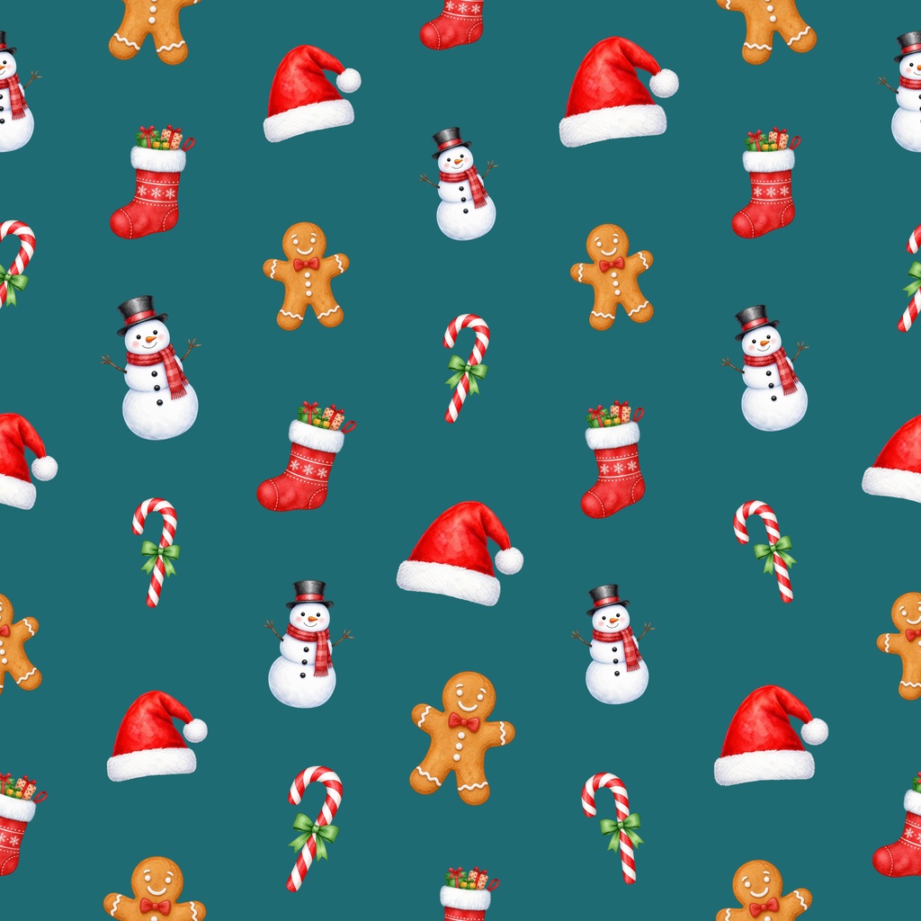 【クリスマス】デジタルペーパー 20枚セット(4柄×5色)|シームレス 2000×2000px