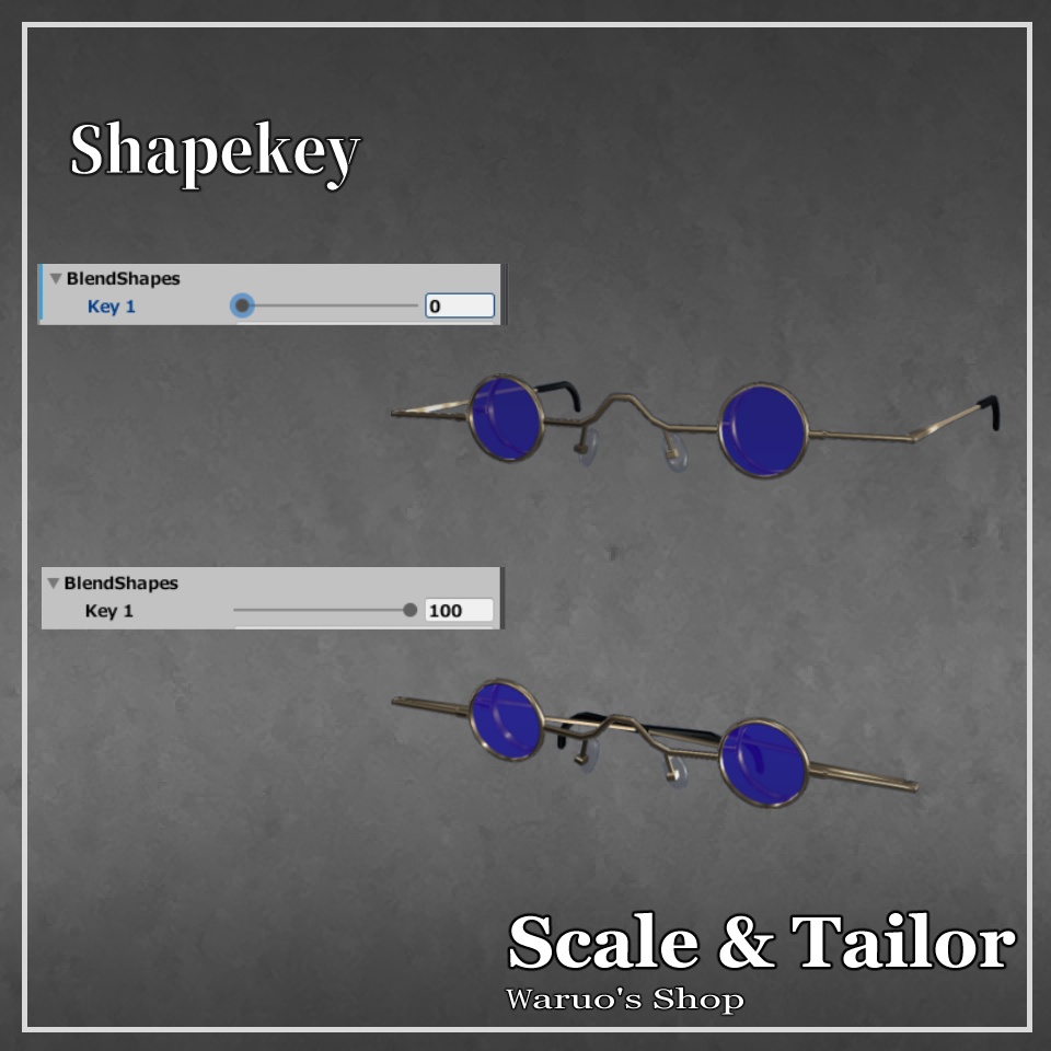 【MA対応】Round_Glasses【VRC想定】