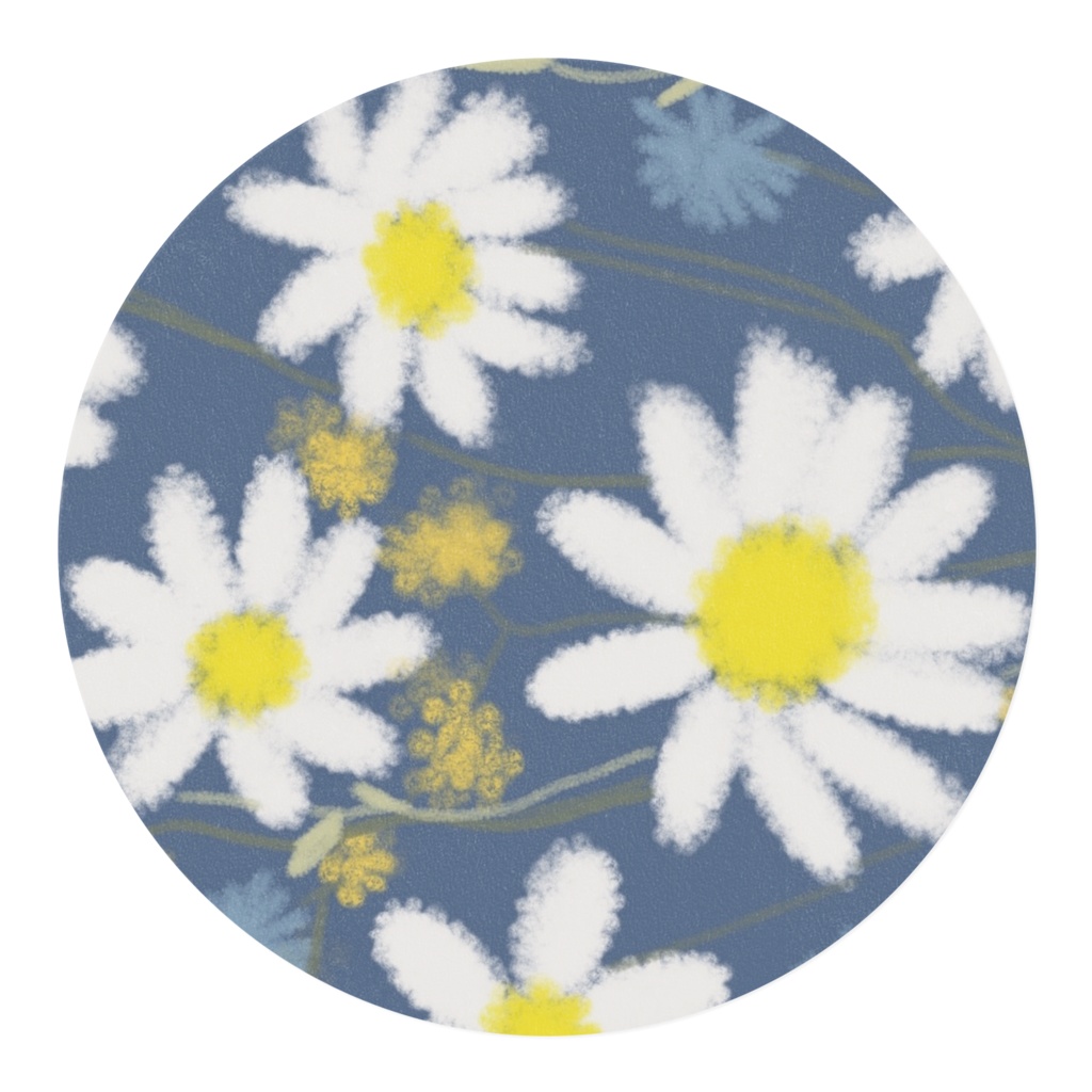 クレヨンのゆるいフラワーマスキングテープ