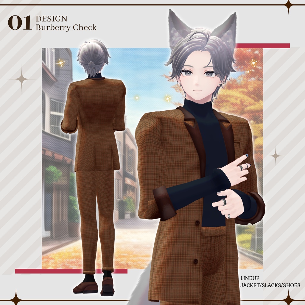 【狛乃-Komano-対応】イケメンにのみ許されしチェックスーツ