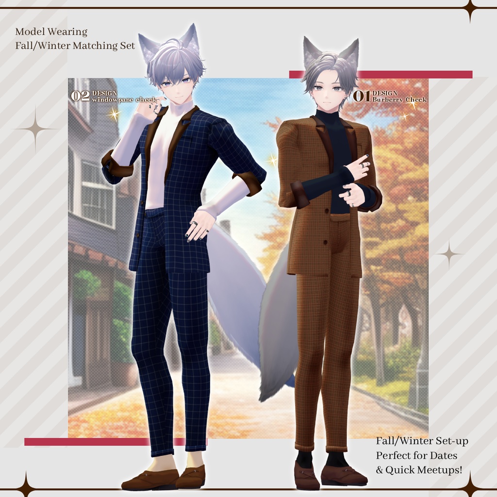 【狛乃-Komano-対応】イケメンにのみ許されしチェックスーツ