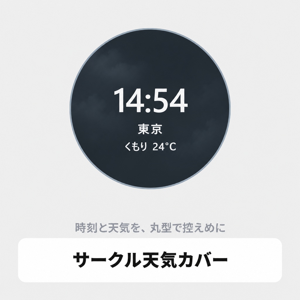 OBS用 丸型マップ隠し｜時刻・天気・気温表示 / Circle Weather Cover for OBS