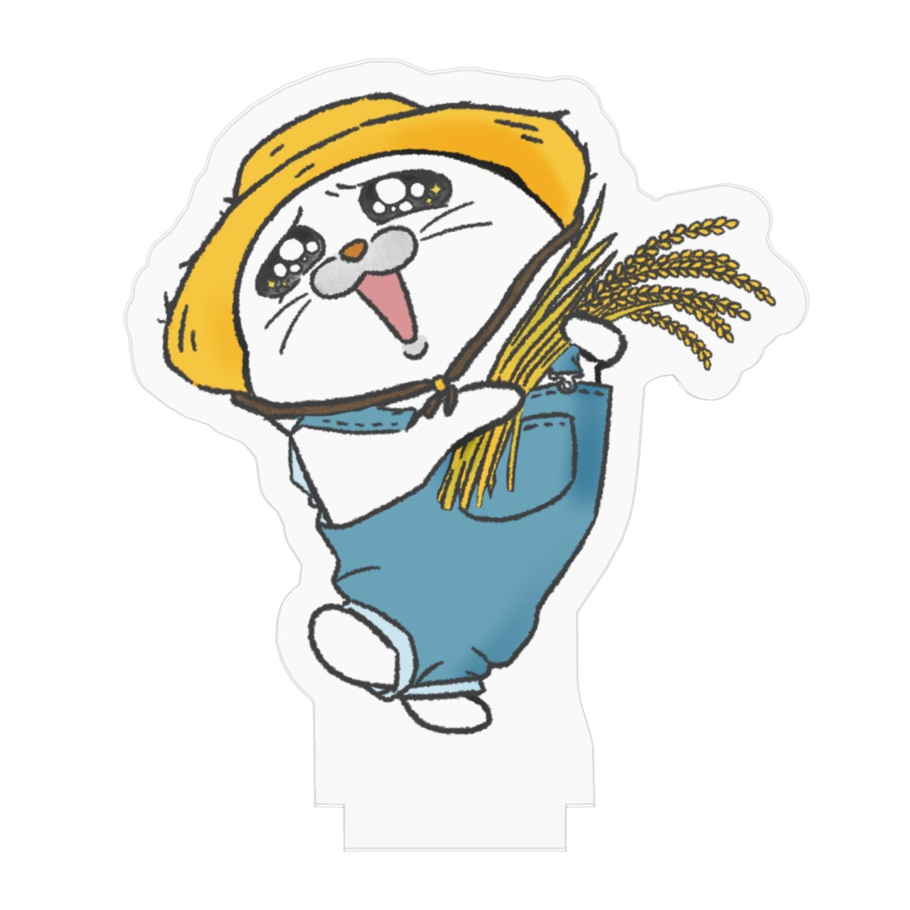 アクリルスタンド・稲刈りのお手伝いごまったん