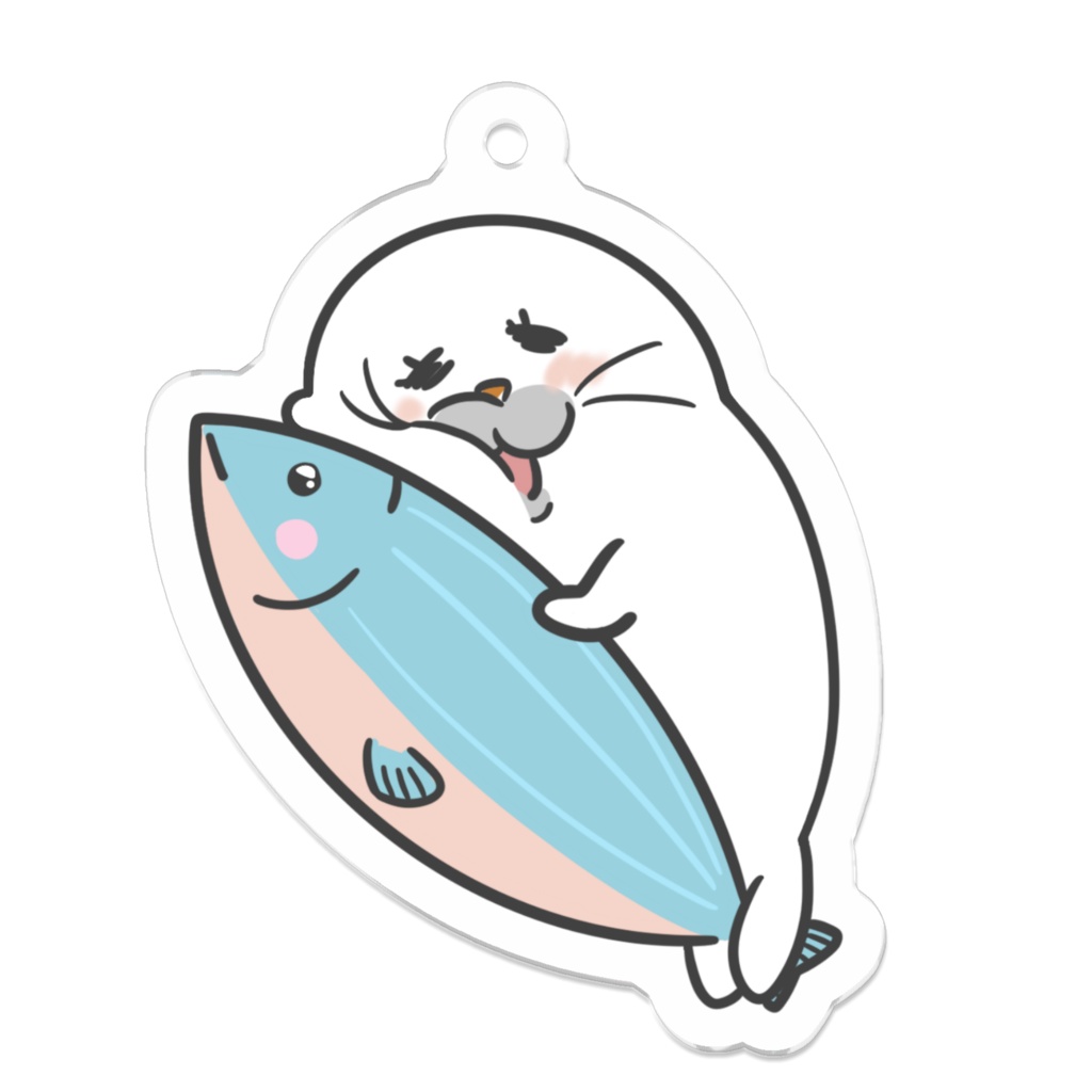 アクリルキーホルダー・おさかな愛ぶちあがりごまったん