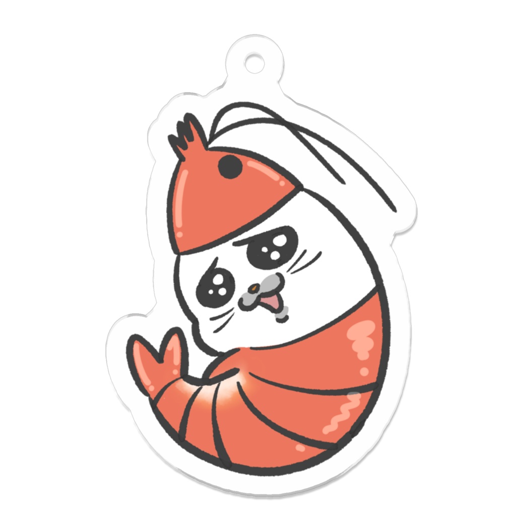 アクリルキーホルダー・えびになっちゃたごまったん