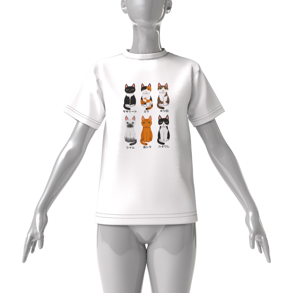 ネコネコシックス / ビッグシルエットTシャツ