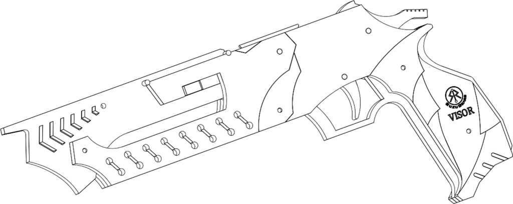 射撃形態切替式複合ゴム銃 Shortbread Ⅴ VISOR