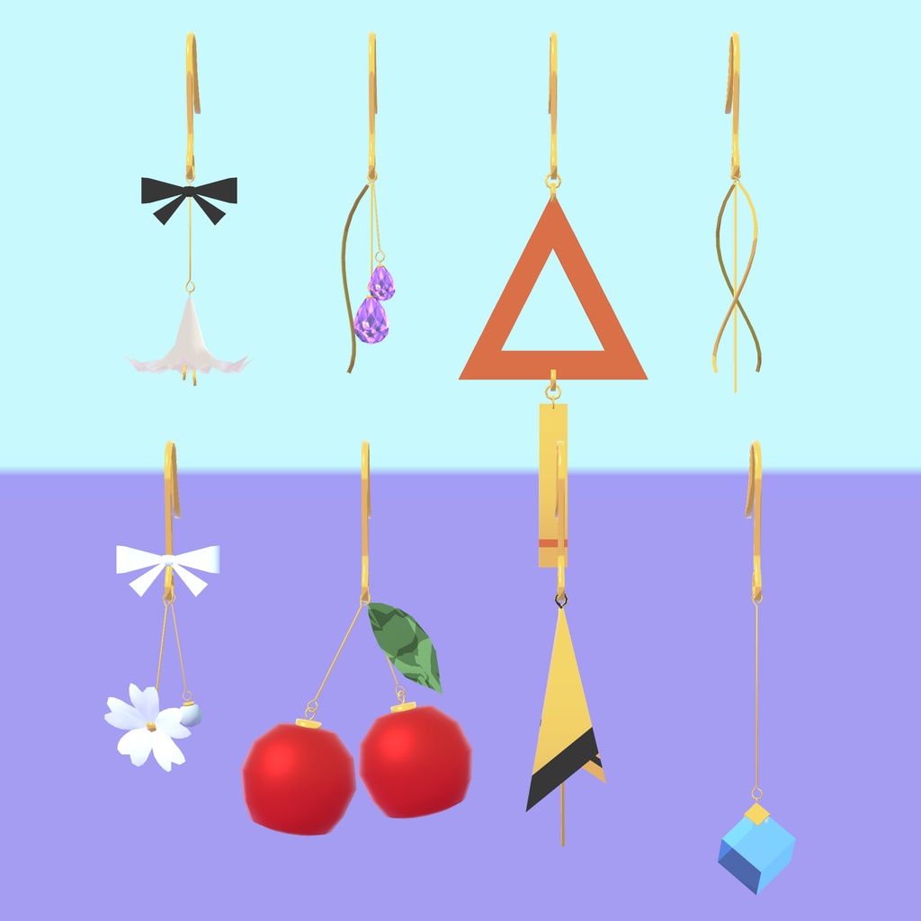 ゆらゆらピアス【VRChat想定】