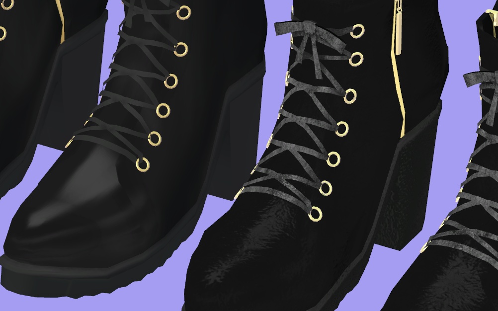 レースアップブーツ【VRChat想定】